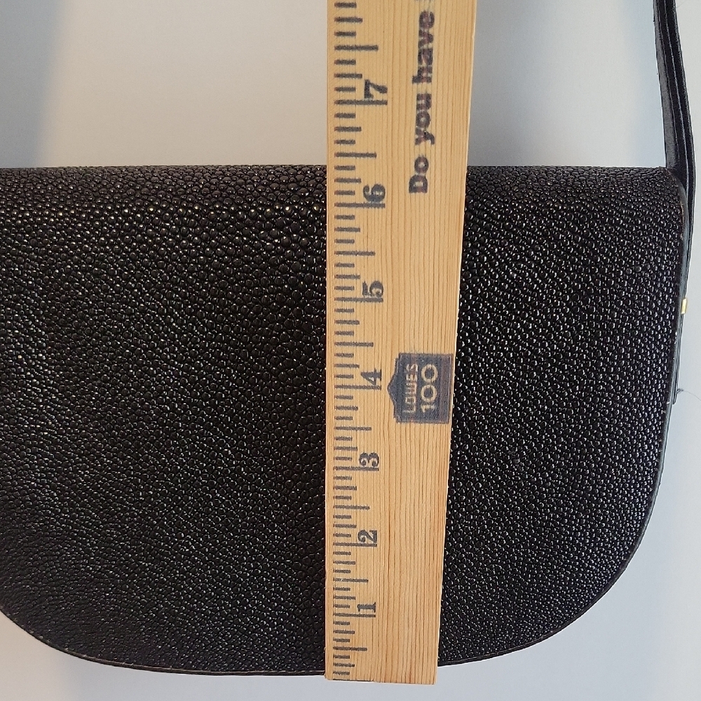 Vintage Ocean Genuine Stingray Skin Shoulder Purse That Extends To Crossbody Bag - Picture 12 of 16